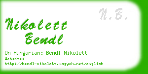 nikolett bendl business card